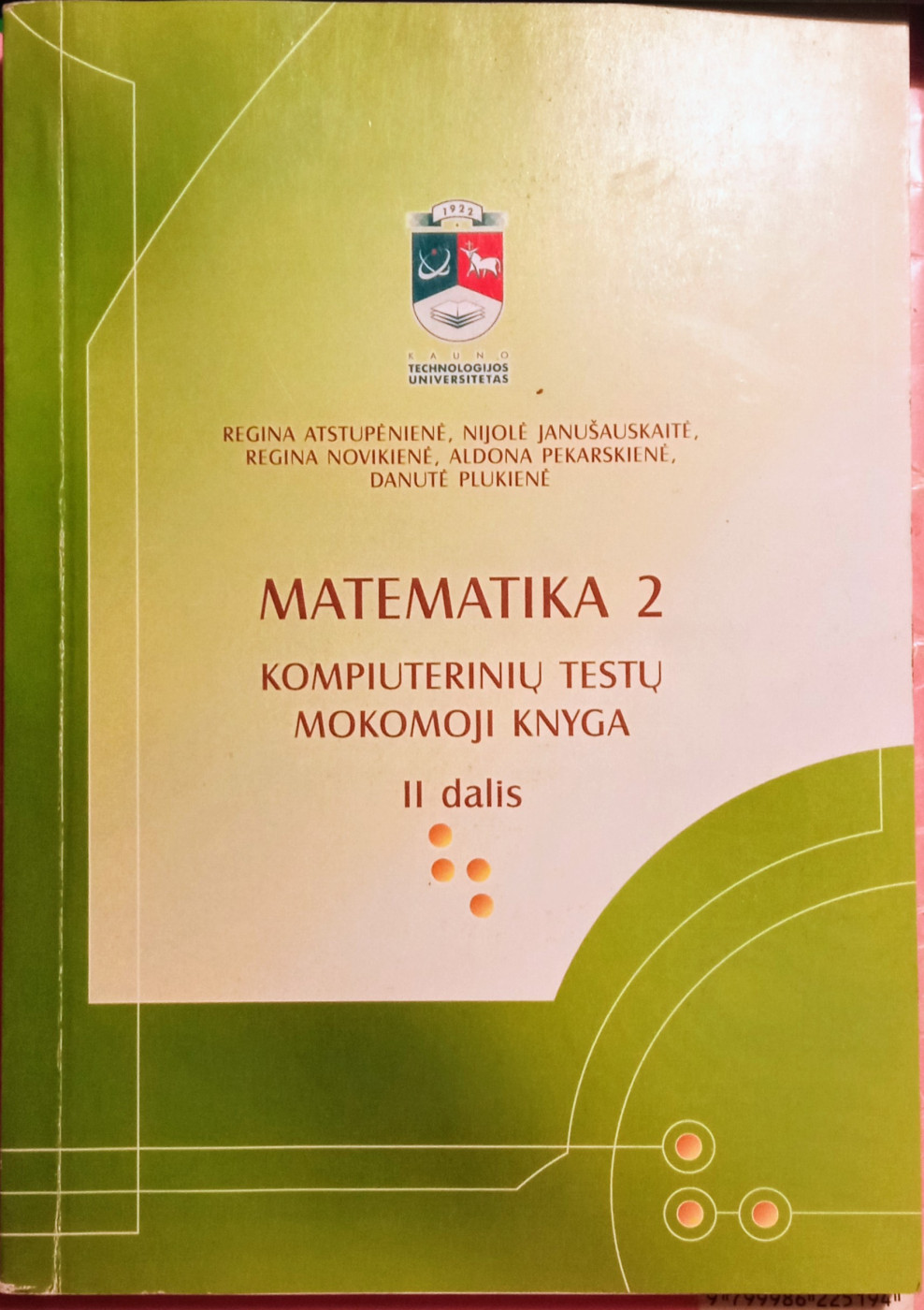 Matematika 2: kompiuterinių testų mokomoji knyga (2 dalis)