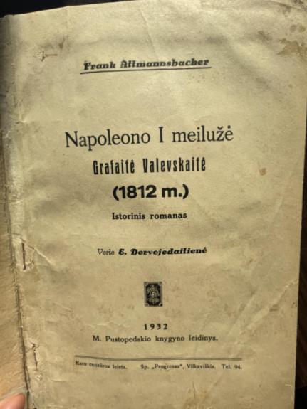 Napoleono I meilužė Grafaitė Valevskaitė - Frank Atmansbacher, knyga 1