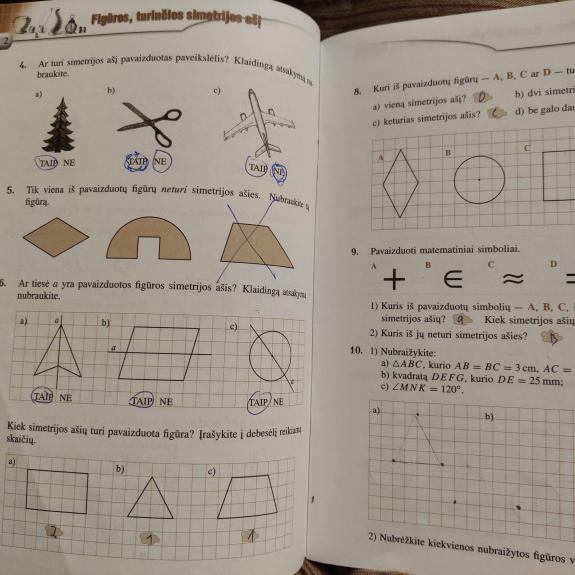 Matematika tau, 8 klasė, pratybų sąsiuvinis 1 dalis