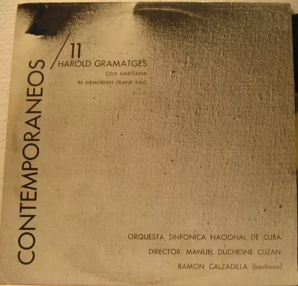 Contemporaneos 11 - Harold Gramatges, plokštelė
