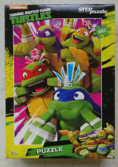 Dėlionė Puzzle 60 "Vėžliukai nindzės" / 60 Puzzle Teenage Mutant Ninja Turtles