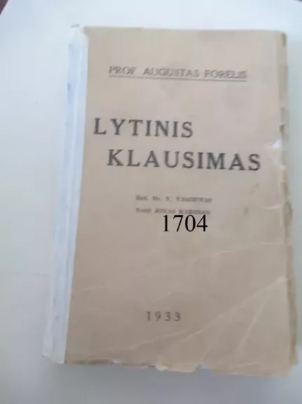 Lytinis klausimas - Augustas Forelis, knyga 1