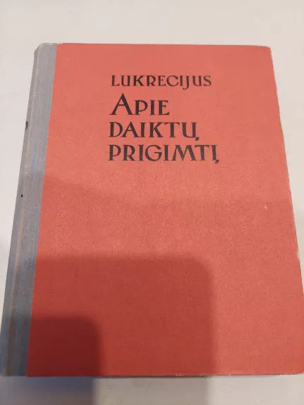 Apie daiktų prigimtį - Lukreciju s, knyga