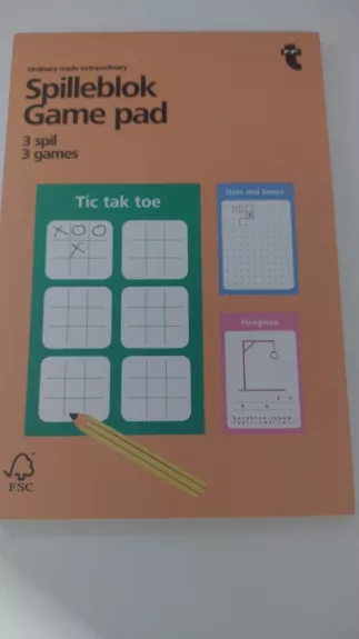 Žaidimų knygutė: Taškai ir kvadratai, Kartuvės, Kryžiukai ir nuliukai
