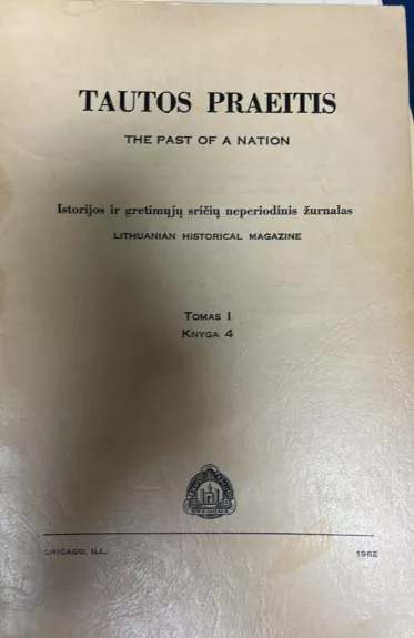 Tautos praeitis. The past of a nation. Tomas I. Knyga 4