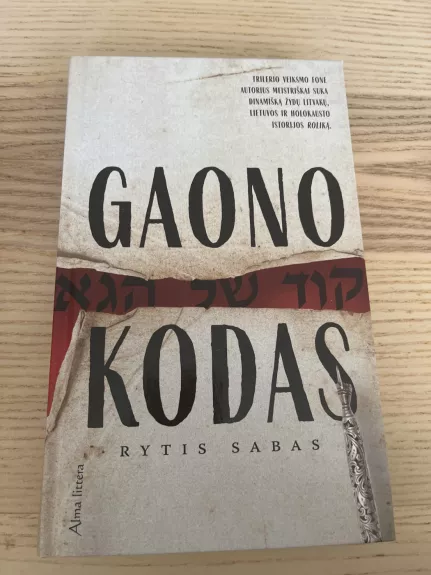 Gaono kodas - Rytis Sabas, knyga