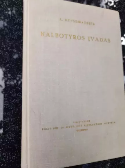 Kalbotyros įvadas - A. Reformatskis, knyga