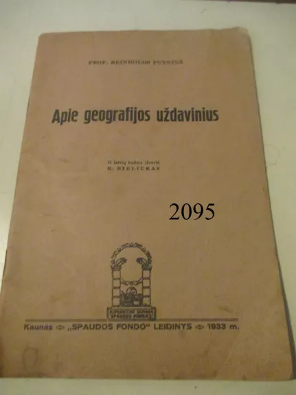 Apie geografijos uždavinius - Kazimieras Bieliukas, knyga 1