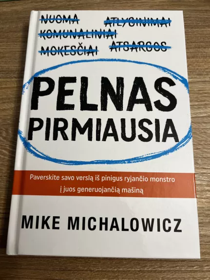 Pelnas pirmiausia - Mike Michalowicz, knyga