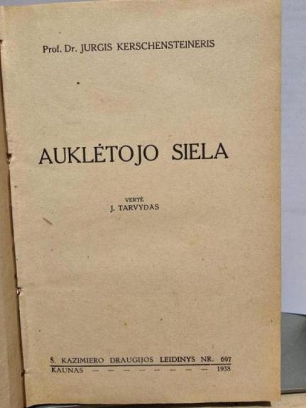 Auklėtojo siela