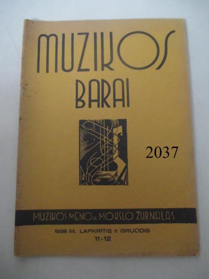 Muzikos barai, 1938 m., Nr. 11 -12