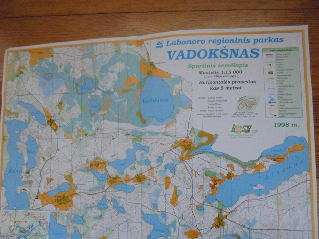 Sportinis žemėlapis- Vadokšnas, Labanoro regioninis parkas - Autorių Kolektyvas, knyga 3