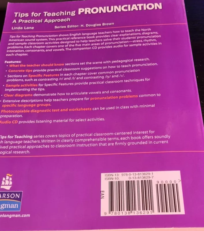 Pronunciation. A practical approach. Tips for teaching - Linda Lane, knyga 3