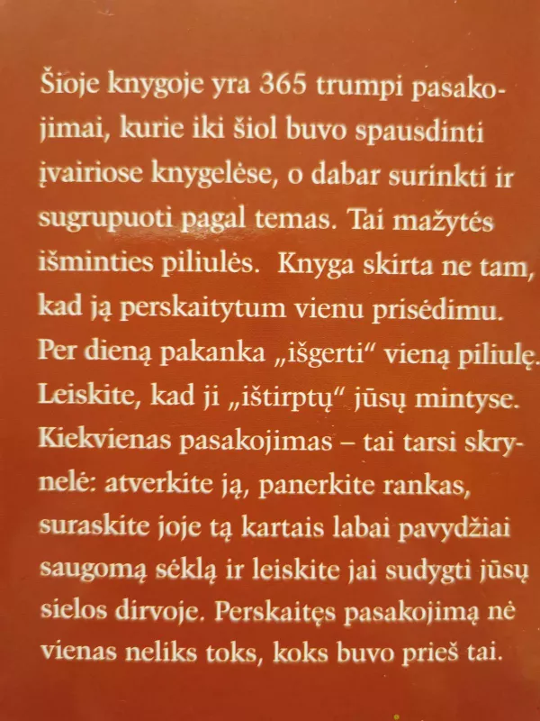 365 trumpi pasakojimai sielai - Bruno Ferrero, knyga 2