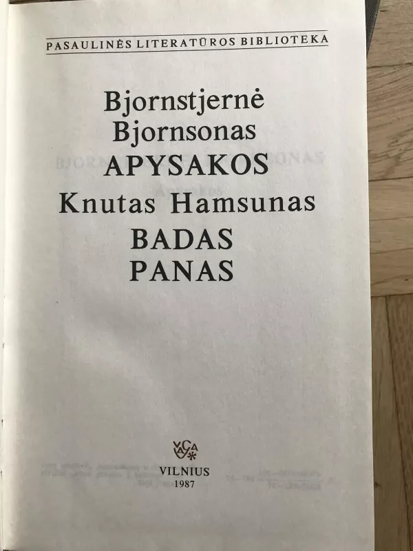 Apysakos. Badas Panas - K. Hamsunas, knyga 3