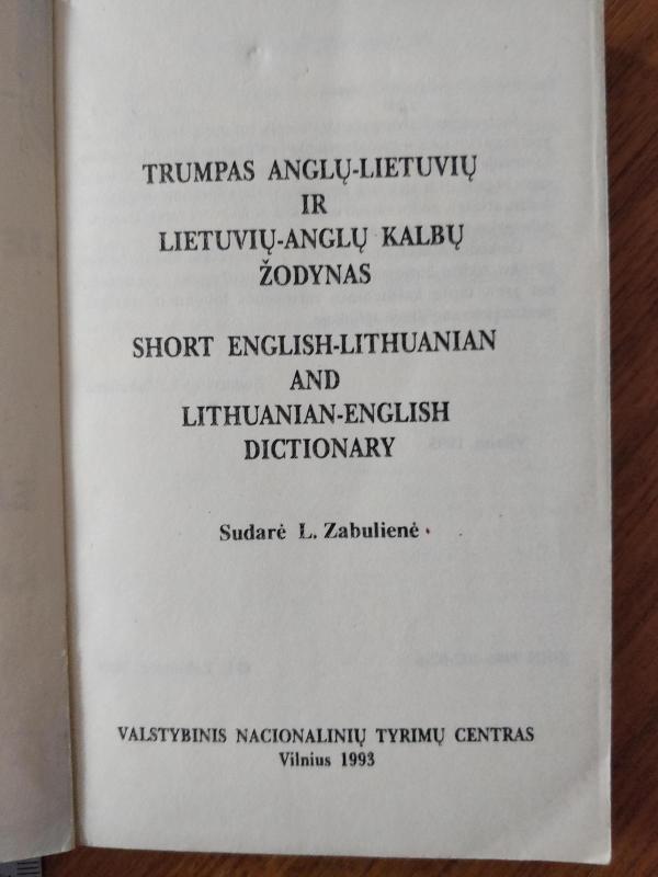 Trumpas anglų - lietuvių ir lietuvių -anglų kalbų žodynas - Laimutė Zabulienė, knyga 5