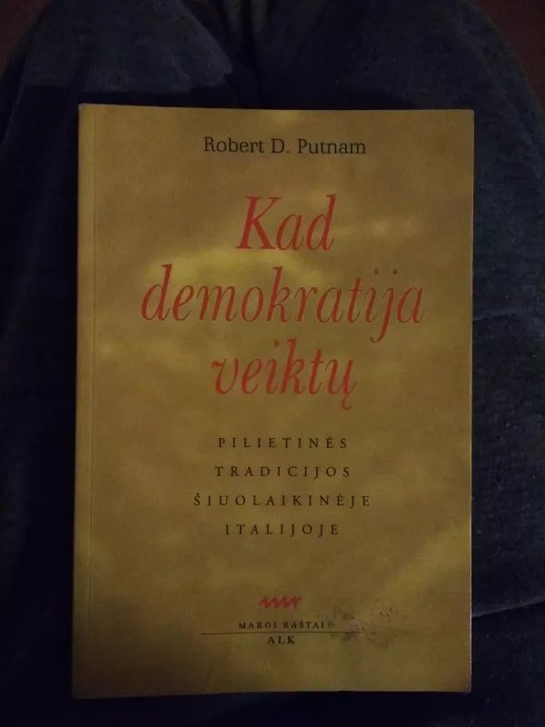 Kad demokratija veiktų - Robert D. Putnam, knyga 3