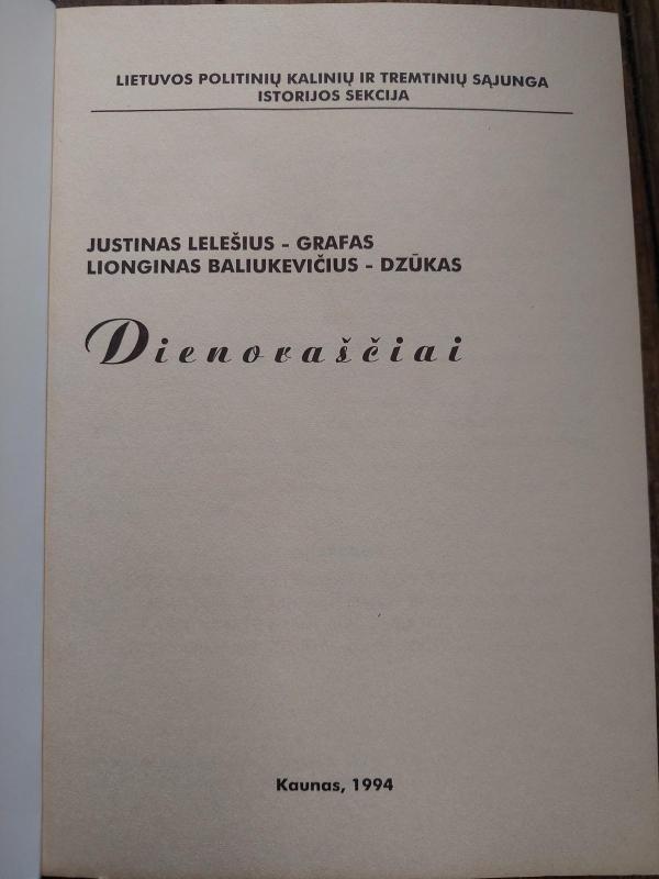 Dienoraščiai - Justinas Lelešius-Grafas, knyga 2