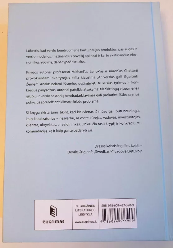 Ar verslas gali išgelbėti žemę? Naujas kelias tvarumo link - Michael Lenox, knyga 3