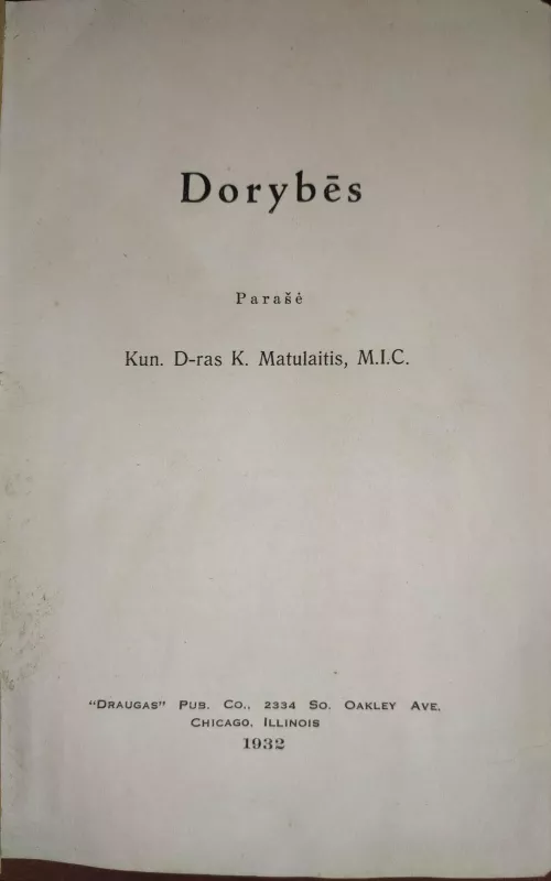 Dorybēs - Kazimieras Matulaitis, knyga 3