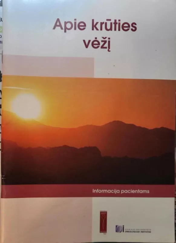 Apie krūties vėžį - J. Tamošauskienė ir Rutkauskienė, knyga 2