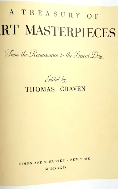 A treasury of ART MASTERPIECES - Thomas Crawen, knyga 2