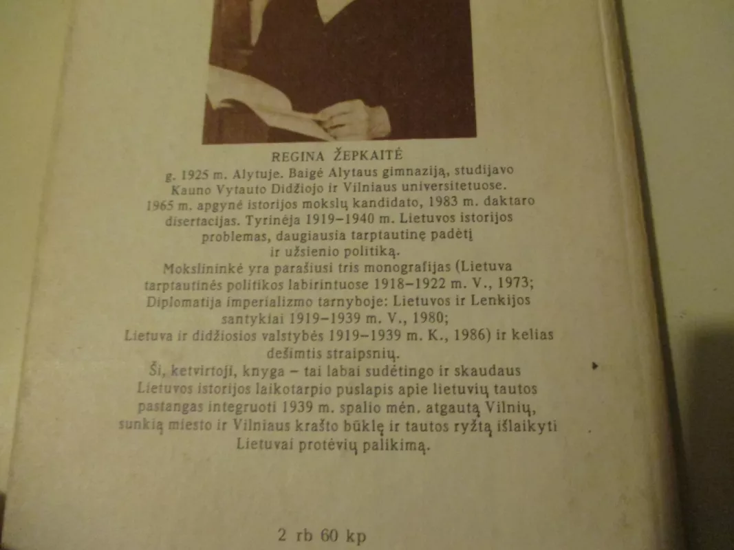 Vilniaus istorijos atkarpa 1939-1940 - Regina Žepkaitė, knyga 4