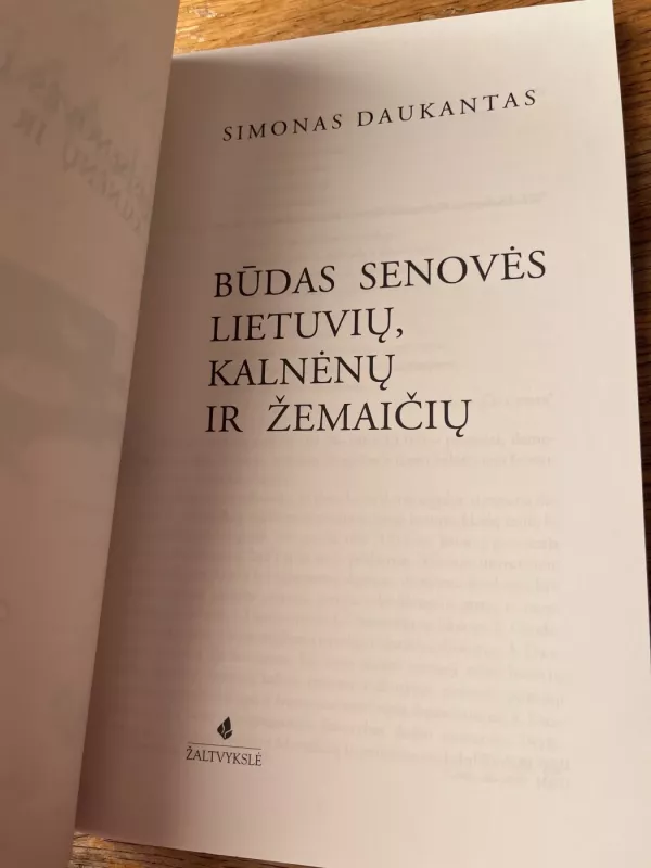 Būdas senovės lietuvių, kalnėnų ir žemaičių - Simonas Daukantas, knyga 5