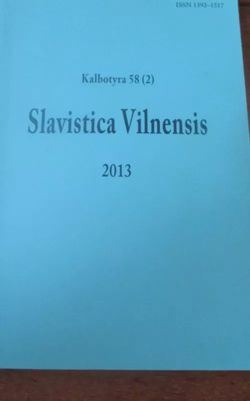 Slavistica Vilnensis Kalbotyra 58 (2) - Autorių Kolektyvas, knyga 2