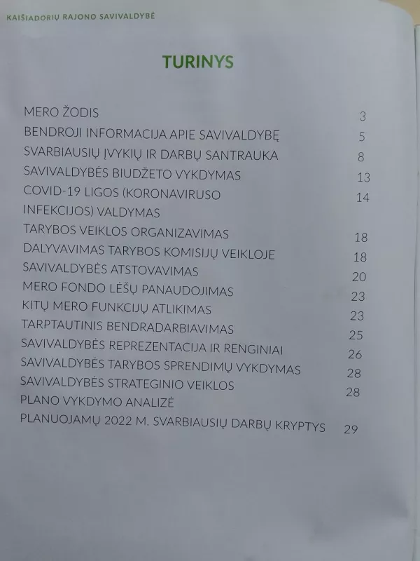 Kaišiadorių rajono savivaldybės veiklos ataskaita 2021 - Kaišiadorių rajono savivaldybė, knyga 3