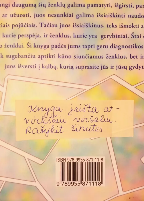 Kūno ženklai: Kaip pačiam tapti diagnostikos detektyvu - Joan Liebmann-Smith, Jacqueline Nardi  Egan, knyga 3