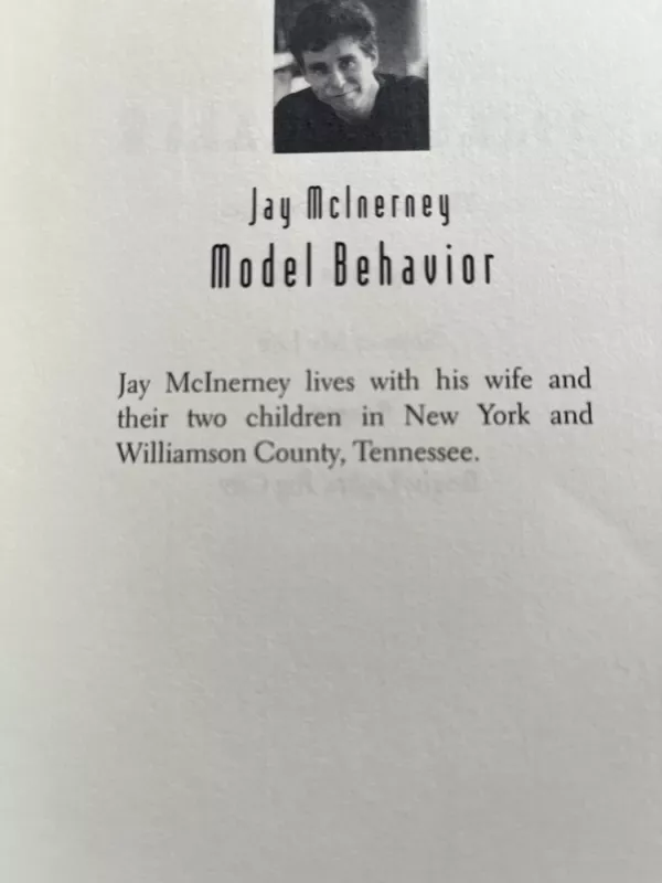 Model Behavior - Jay McInerney, knyga 5