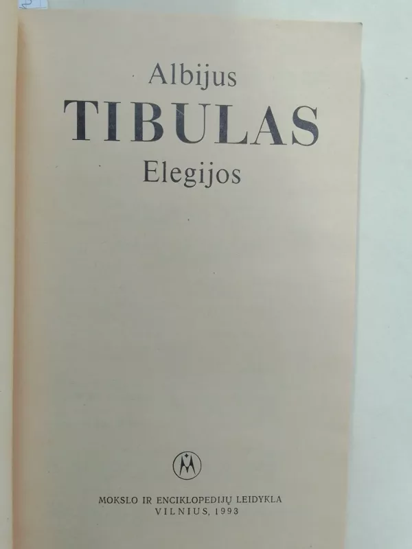 Elegijos - Albijus Tibulas, knyga 3