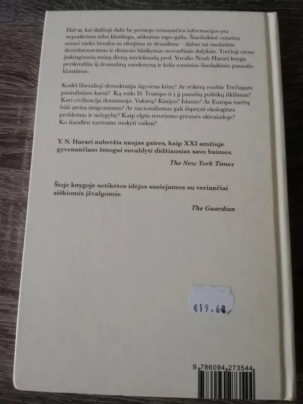 21 PAMOKA XXI AMŽIUI - Yuval Noah Harari, knyga 3