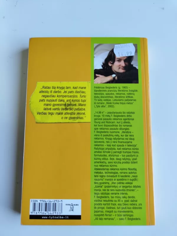 14,99 € - Frederic Beigbeder, knyga 3