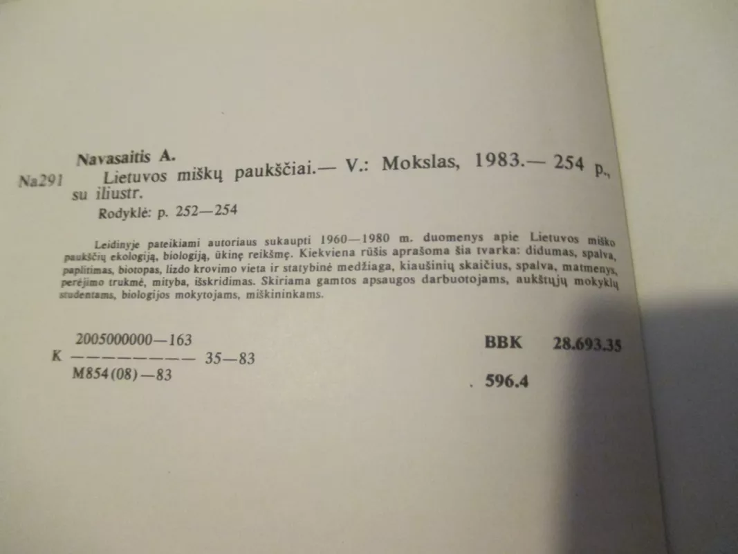 Lietuvos miškų paukščiai - Autorių Kolektyvas, knyga 4