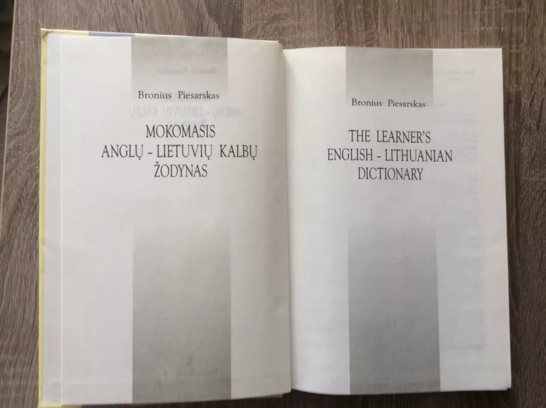 Mokomasis Anglų-Lietuvių žodynas - Bronius Piesarskas, knyga 4