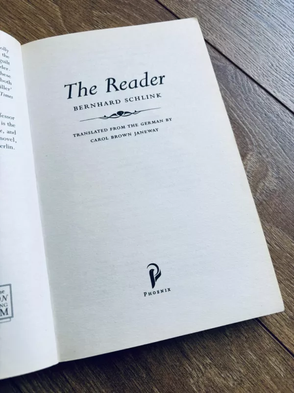 THE READER - Bernhard Schlink, knyga 4