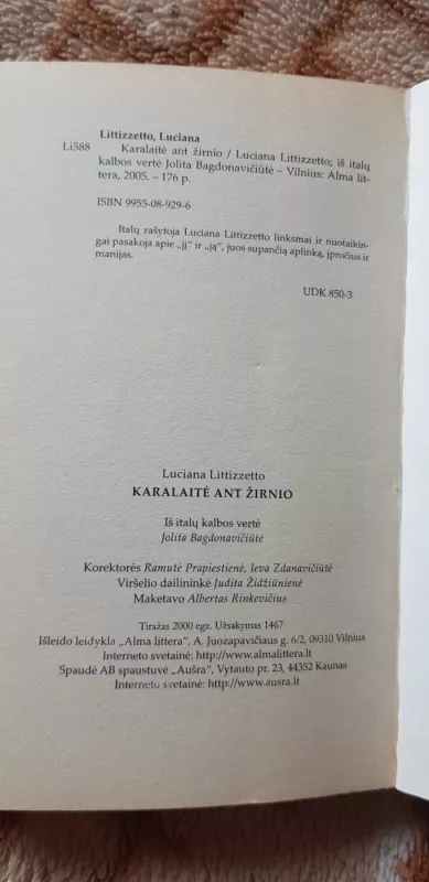 Karalaitė ant žirnio - Luciana Littizzetto, knyga 4