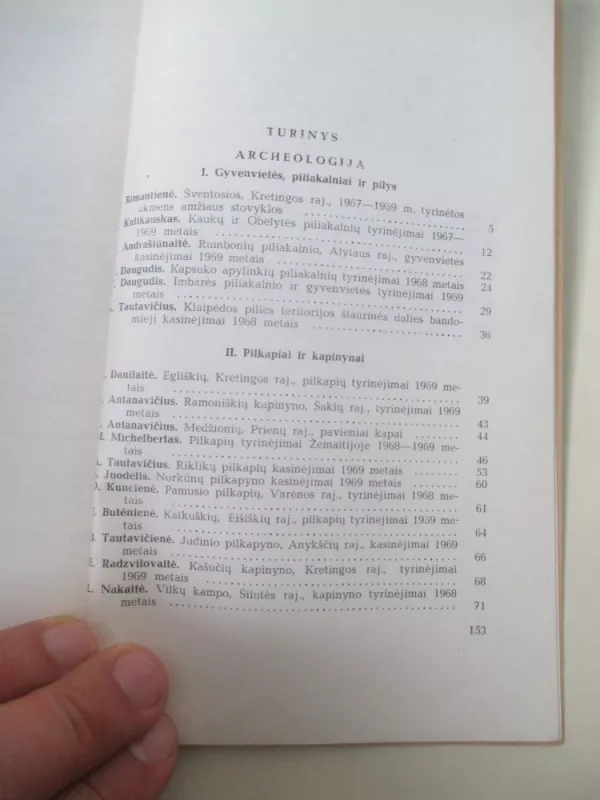 Archeologiniai ir etnografiniai tyrinėjimai Lietuvoje 1968 ir 1969 m. metais - Autorių Kolektyvas, knyga 6
