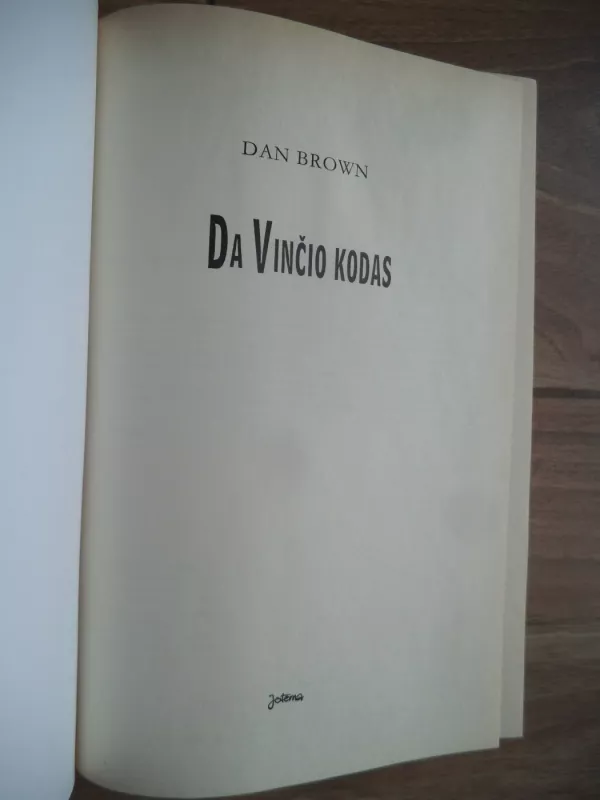 Da Vinčio kodas - Dan Brown, knyga 4