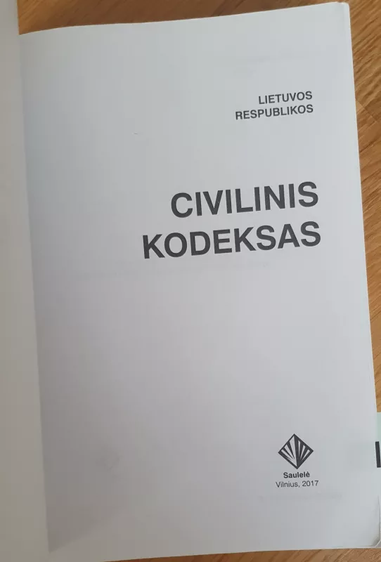 Lietuvos Respublikos civilinis kodeksas - Autorių Kolektyvas, knyga 3