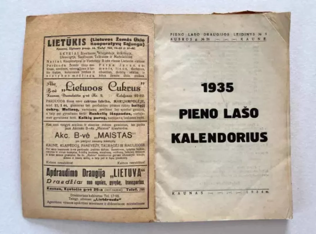 Pieno Lašo Kalendorius 1935 metams - Autorių Kolektyvas, knyga 3