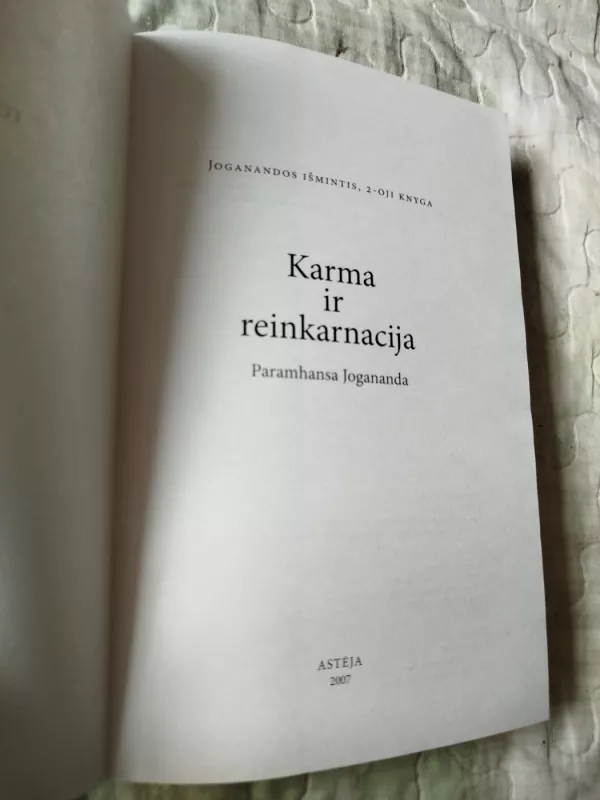 Karma ir reinkarnacija - Paramhansa Jogananda, knyga 3