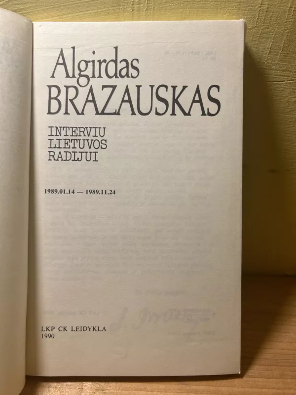 Interviu Lietuvos radijui - Algirdas Brazauskas, knyga 4