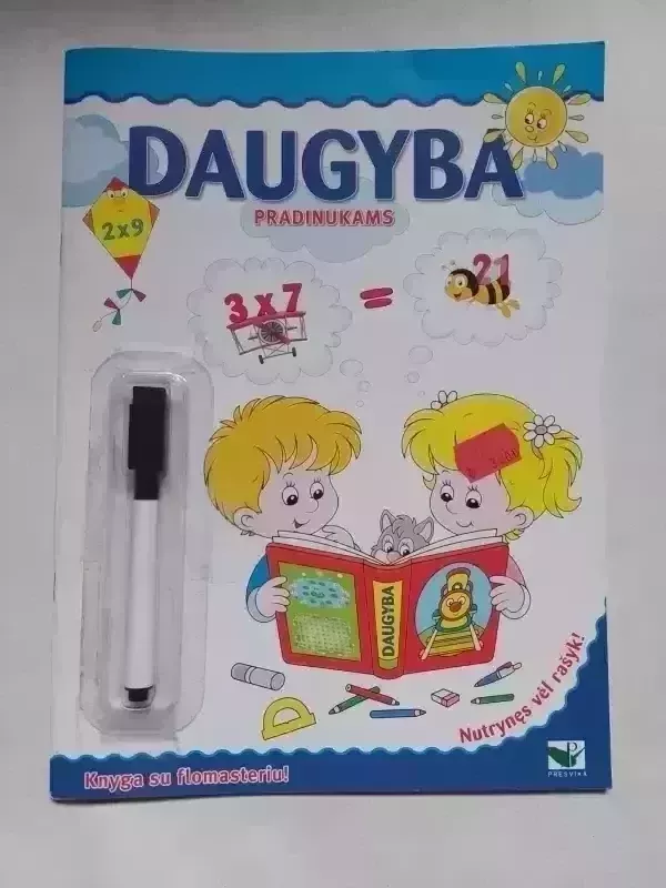 Daugyba pradinukams. Nutrynęs vėl rašyk! (su flomasteriu) - Jūratė Žižytė, knyga 2