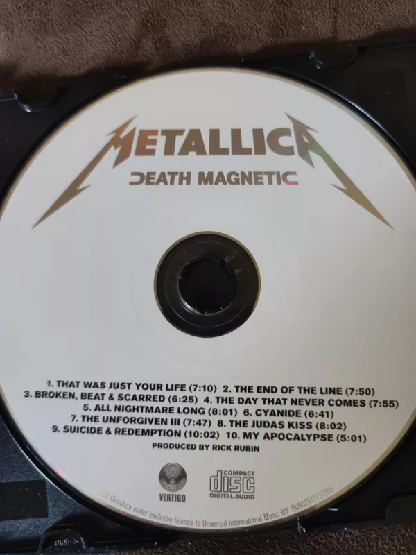 Metallica Death Magnetic audio cd - Metallica, plokštelė 3