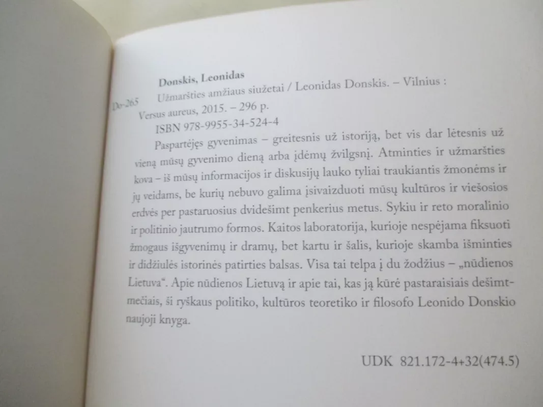 Užmaršties amžiaus siužetai - Leonidas Donskis, knyga 4