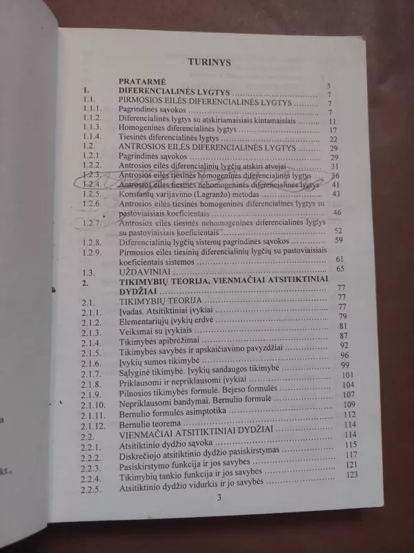 Diferencialinės lygtys ir tikimybių teorija. Uždavinių sprendimai - S. Janušauskaitė, A.  Marčiukaitienė, D.  Prašmantienė, N.  Ratkienė, knyga 3