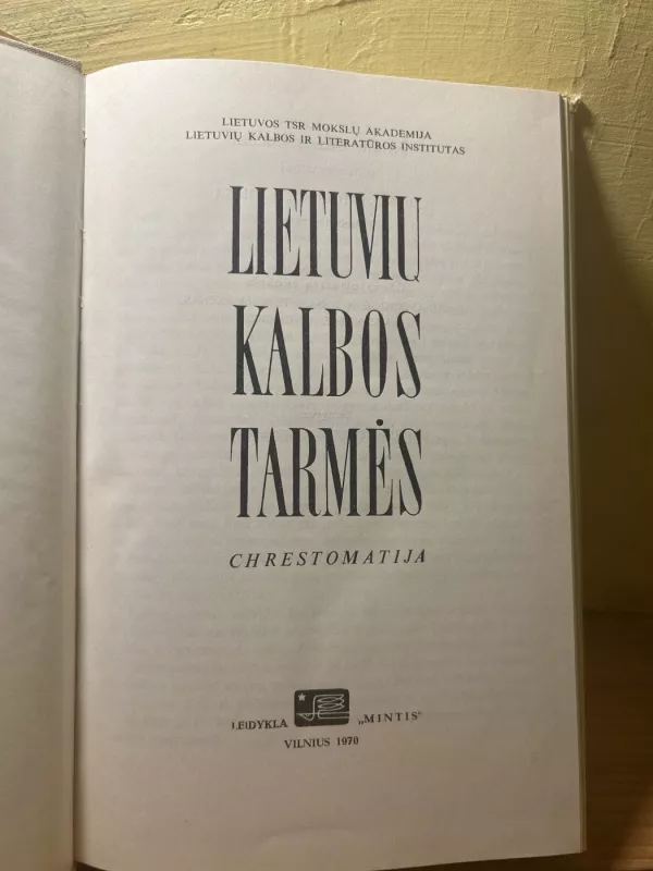 Lietuvių kalbos tarmės. Chrestomatija - Autorių Kolektyvas, knyga 6